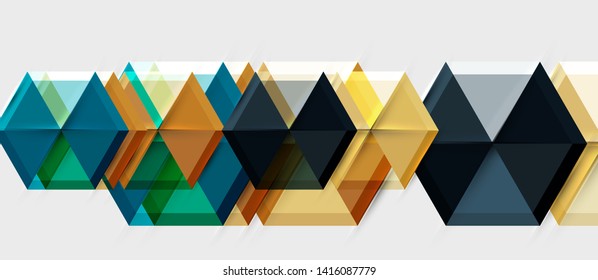 Hexagon abstract background, geometrical modern template, vector business presentation wallpaper design