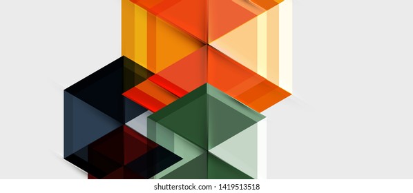 Hexagon abstract background, geometrical modern template, vector business presentation wallpaper design