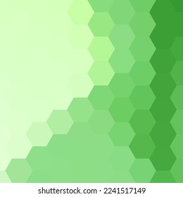 Fondo abstracto del hexágono. Formas geométricas verdes.