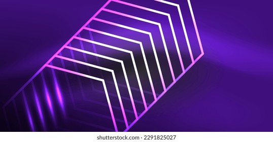 Hexagon abstract background. Techno glowing neon hexagon shapes vector illustration for wallpaper, banner, background, landing page, wall art, invitation, prints, posters