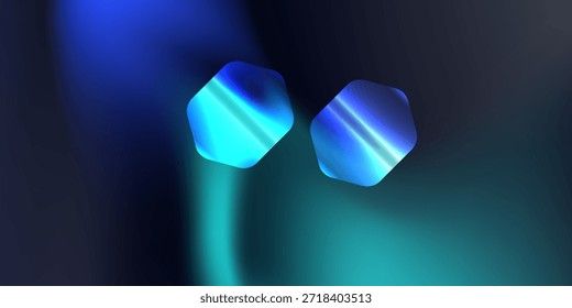 Fondo abstracto hexagonal. Techno brillante neón hexágono Formas Ilustración vectorial para el Fondo de pantalla moderno elegante