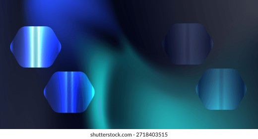 Fondo abstracto hexagonal. Techno brillante neón hexágono Formas Ilustración vectorial para el Fondo de pantalla moderno elegante