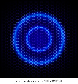 Hexagon abstract background vector design.