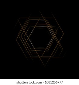 Hexagon. Abstract banner. Geometric background.EPS 10