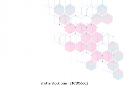 Hexagon abstract geometric polygon vector honeycomb background for science medical and digital technology design