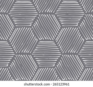 Hexagon abstract hatching wallpaper