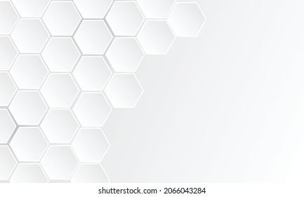 Hexagon Abstract Honeycomb Light Shadow White Stock Vector (royalty 