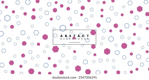 Hexagon abstract landscape background design. Vector illustration
