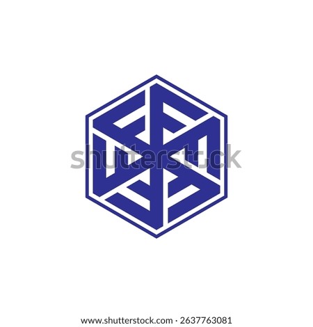 Hexagon Abstract Letter F Logo 001