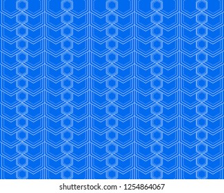 hexagon abstract line pattern blue background