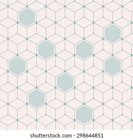 hexagon abstract linear seamless pattern, soft and geometric concept, Endless texture can be used for wallpaper, pattern fills, web page background