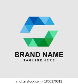 HEXAGON ABSTRACT LOGO DESIGN CREATIVE IDEA