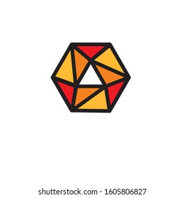 hexagon abstract logo design vector template sign icon