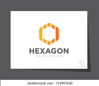 hexagon abstract logo icon vector template