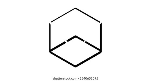 Hexagon abstract logo, illustration and vector art.