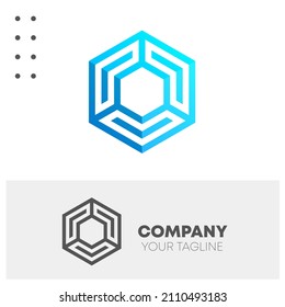 Hexagon Resumen Forma de diseño Logotipo moderno	
