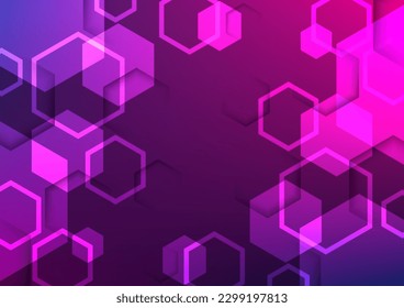 Hexagon abstract technology background display concept by vector hexagon 