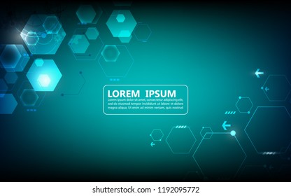 hexagon abstract technology geometric background