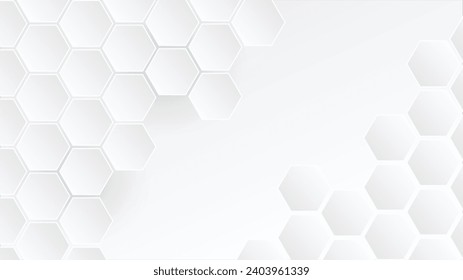 
hexagon abstract white background , Abstract. Embossed Hexagon , honeycomb white Background