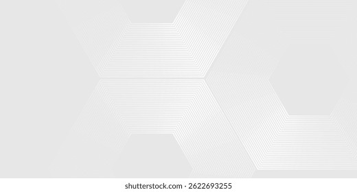 Hexágono abstrato branco onda cinza luz tecnologia textura fundo. Design de conceito digital de big data