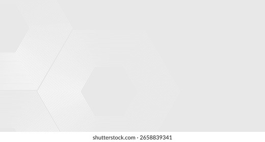 Fondo de textura de tecnología de luz de onda gris blanco abstracto hexágono. Abstractas Big Data digital simple