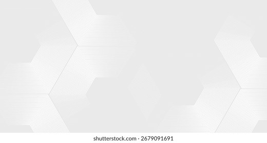 Fondo de textura de tecnología de luz de onda gris blanco abstracto de hexágono simple