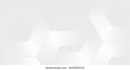 Hexágono abstrato branco onda cinza luz tecnologia textura fundo. Resumo conceito digital de big data simples moderno