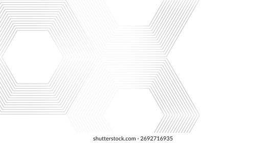 Hexágono abstrato branco onda cinza luz tecnologia textura fundo. Resumo conceito digital de big data simples