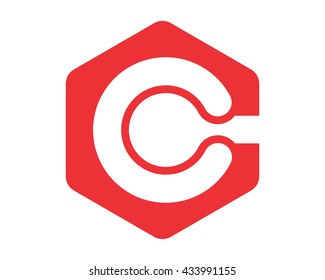 hexagon alphabet typography image vector icon