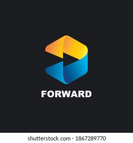 hexagon  arrow   icon vector illustration concept  design
