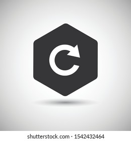 Hexagon arrow icon vector iluustration design. Scalable vector design.