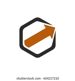 Hexagon Arrow Logo
