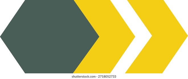 Hexagon arrow modern bullet point design