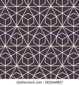 Hexagon art deco pattern background.