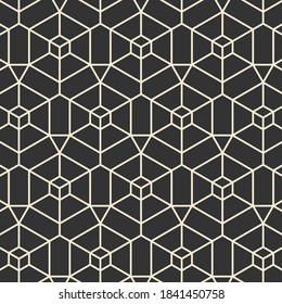 Hexagon art deco pattern background.