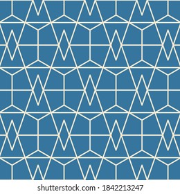 Hexagon art deco pattern background.