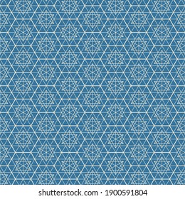 Hexagon art deco pattern background.
