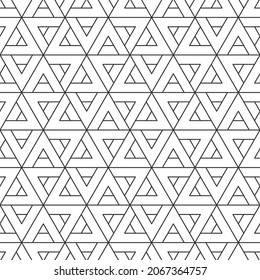 Hexagon art seamless pattern background.