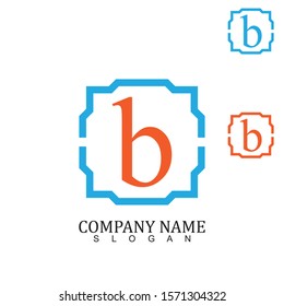 Hexagon B letter illustration template design logo and symbol vector