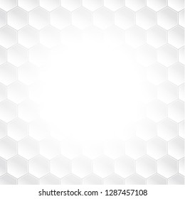 Hexagon background, abstract concept. Hexagon background with white paper texture for banner, brochure,cover and flyer. White backdrop for wallpaper and poster. Creative art design,vector illustration