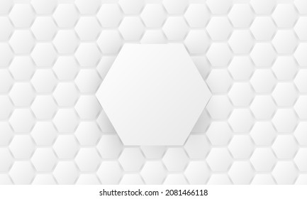Hexagon background. Abstract gray hexagonal shape template. Honeycomb wallpaper.Vector.