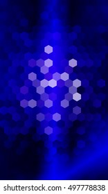 hexagon background. blue color. vector illustration. for design, banner