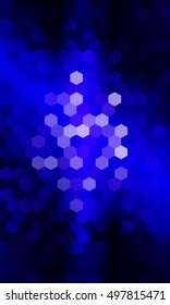 hexagon background. blue color. vector illustration. for design, banner