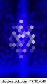 hexagon background. blue color. vector illustration. for design, banner