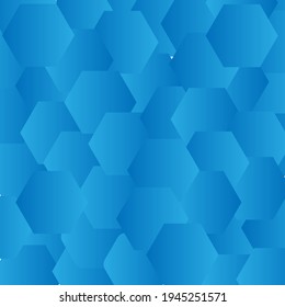 Hexagon-Hintergrund mit blauem Farbverlauf-Hintergrund

