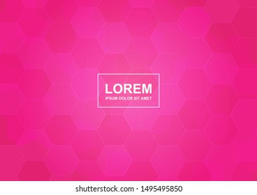 Hexagon Background Design - Abstract Background with Pink