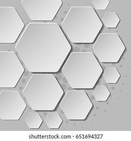 Hexagon background. Geometric layout can be used as brochure cover.