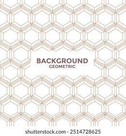 Hexagon background line art pattern.