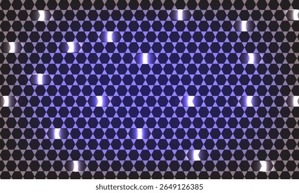 Hexagon background, neon, blue technology abstract, banner design, futuristic digital network texture, modern pattern for technology presentation or innovation concept