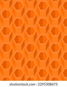 Hexagon background with orange as the base color